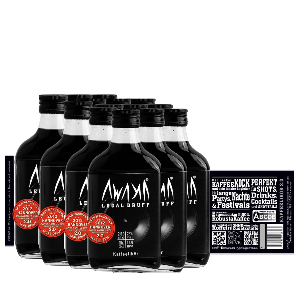 Awaka 200ml. Schmuggel- und Taschenflasche 12erSet